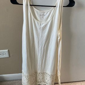 Long cami with lace detail